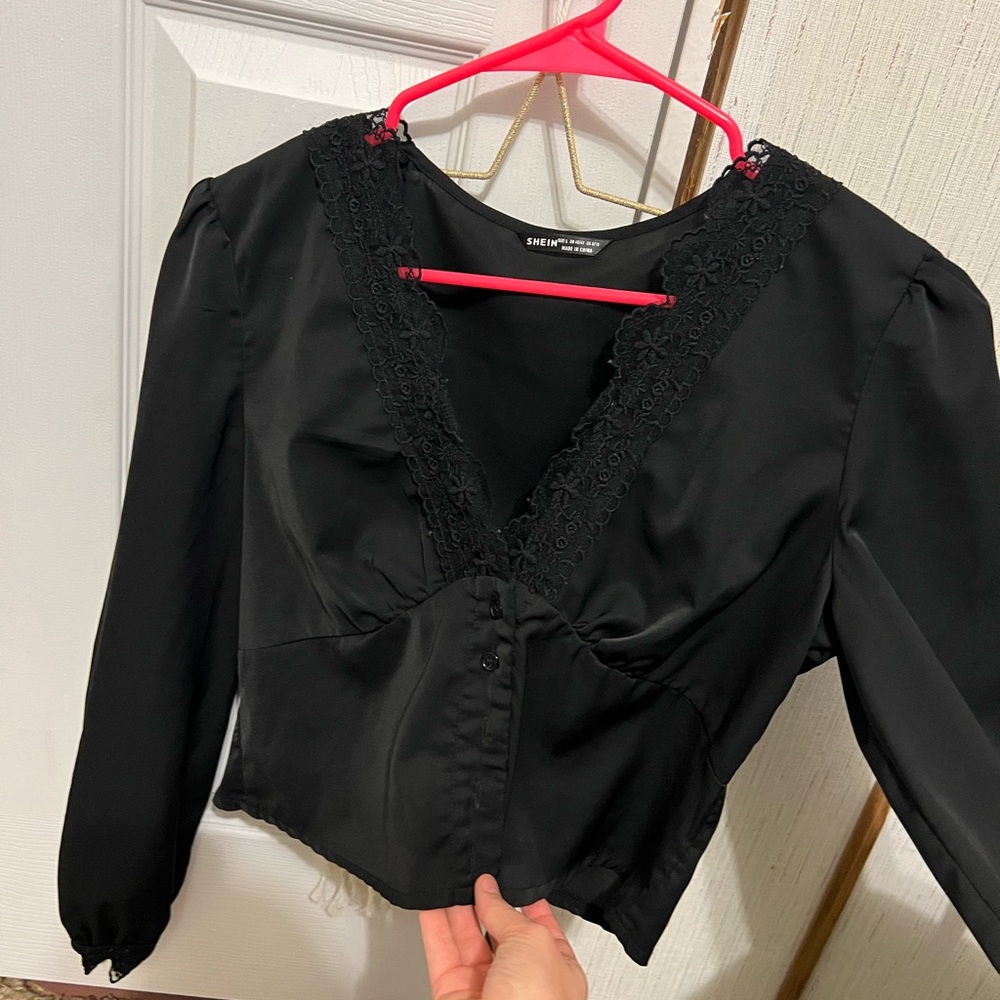 Large black long sleeve  nice top